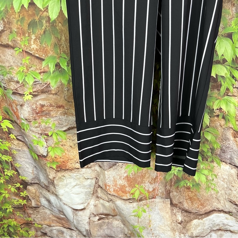 BB DAKOTA BY STEVE MADDEN Black and White Striped Wide Leg Pants, 2 - Picture 6 of 9